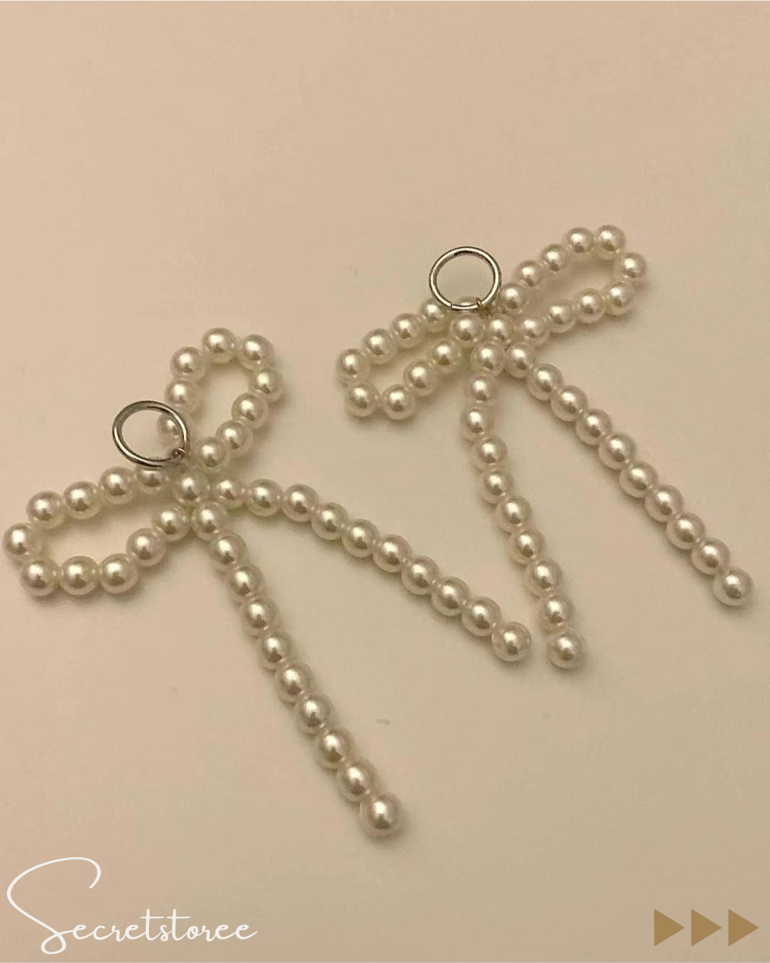 🇰🇷Korean-made pearl bow shoe buckle decoration (one pair) ★ Product No.🔎 SS-sb111850