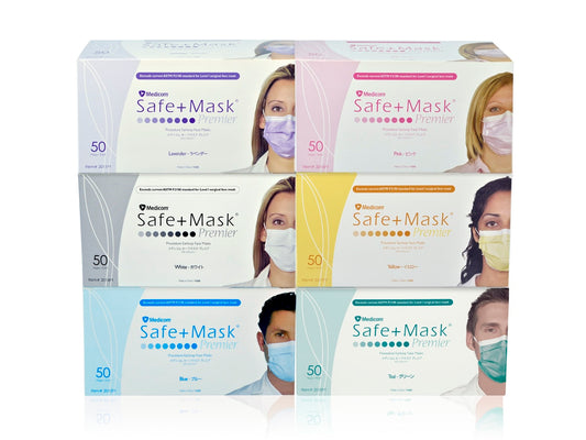 MEDICOM Safe+Mask Premier 成人醫用耳掛口罩(紫 / 粉紅)