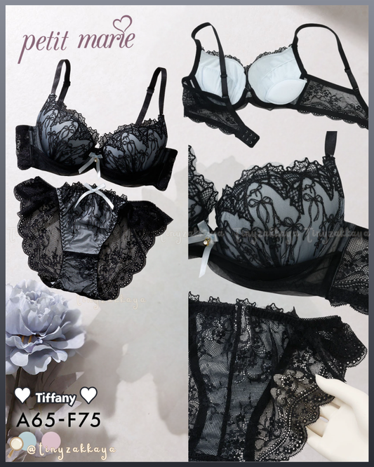 🇯🇵JAPAN ♥ PALISSEE PETIT MARIE 「Ribbon nocturne」系列蕾絲內衣褲套裝 Lace lingerie set