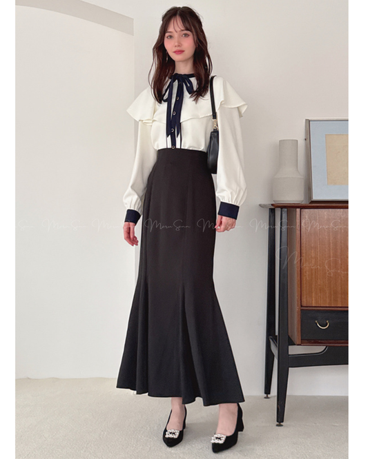 🇯🇵 JAPAN ♥ Colour scheme Ribbon Cape Collar Blouse
配色領帶斗篷領襯衫
🔎 ɪᴛᴇᴍ ɴᴏ.: SS-jgta2990