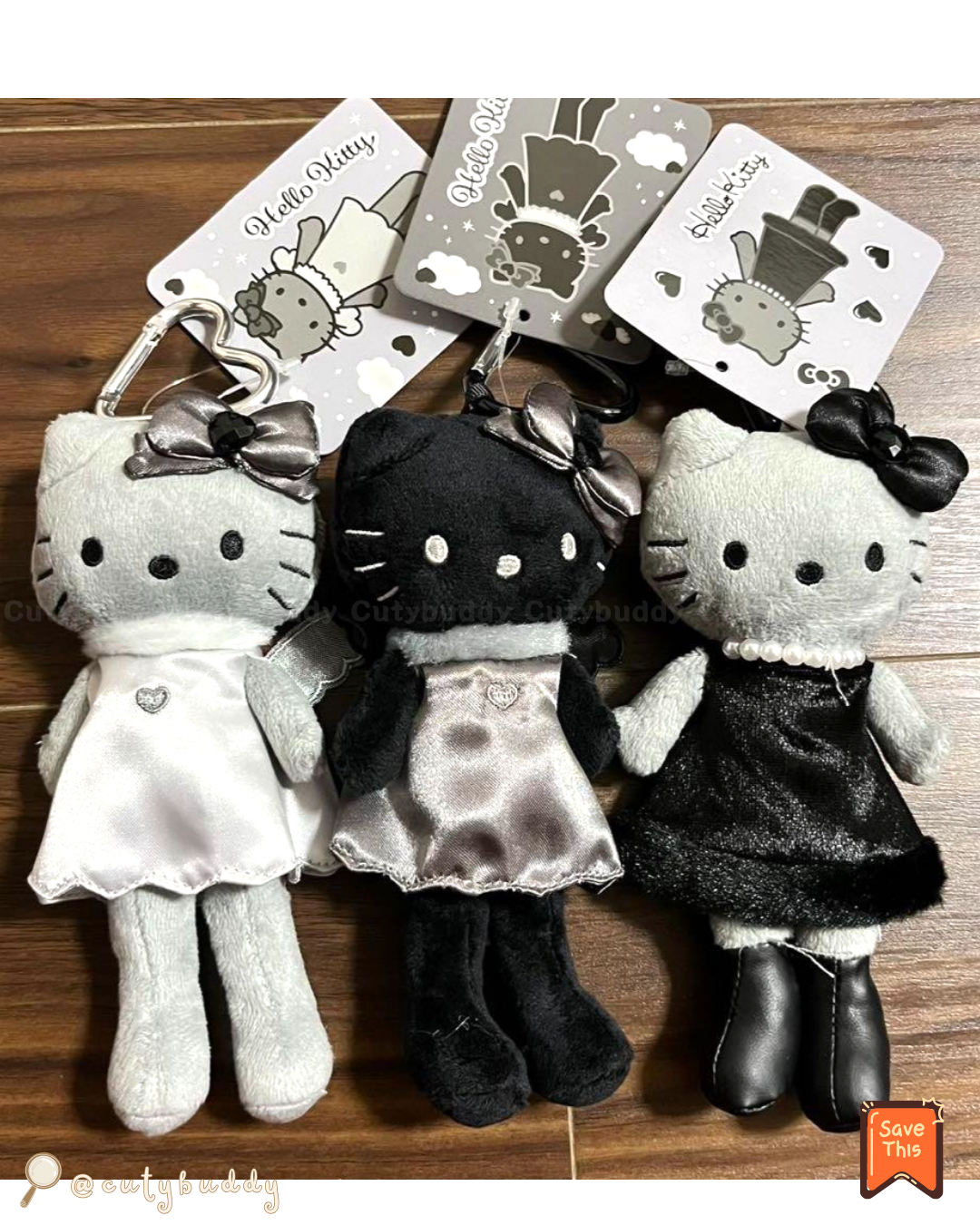 🇯🇵日本 ♡ SANRIO 超難買の長腿Hello Kitty 暗黑天使Black Angel系列