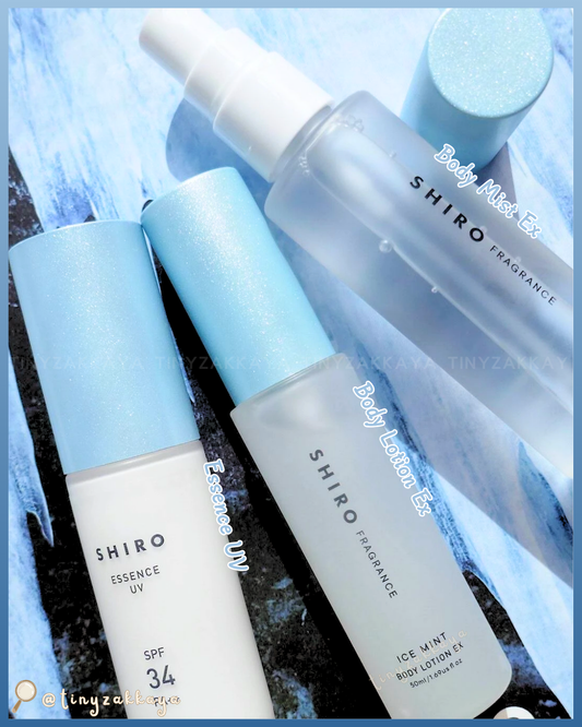 🇯🇵日本 ♥ SHIRO Ice Mint Series 薄荷冷感系列🧊 ✿ Essence UV ✿ Body Mist Extra Cool ✿ Ice Mint Body Lotion Extra Cool