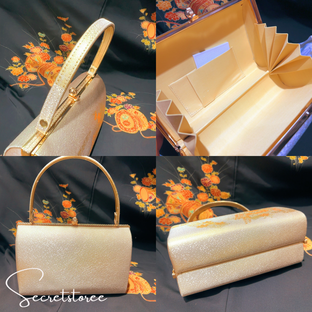 🇯🇵日本古著|金襴錦織西陣織和裝手袋 口金包 🔎ss-vin012