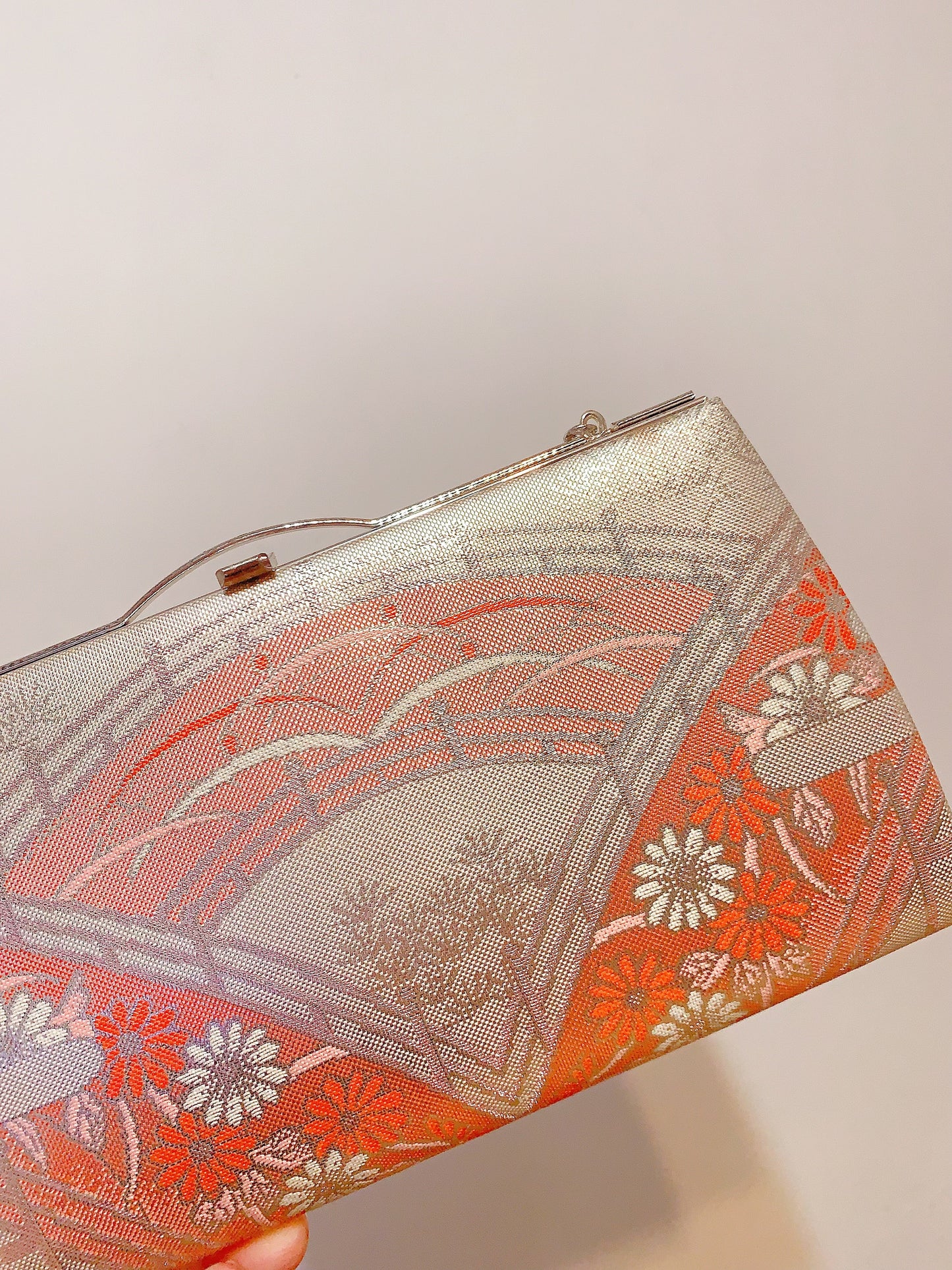 🇯🇵JAPAN|Vintage Clothes Haori & Bags(Frame Purse/Frame Clutch/Kuchi Bag)|Japanese vintage feather woven floral shirt pocket gold bag Japanese handbag|🔎 ss-vin197