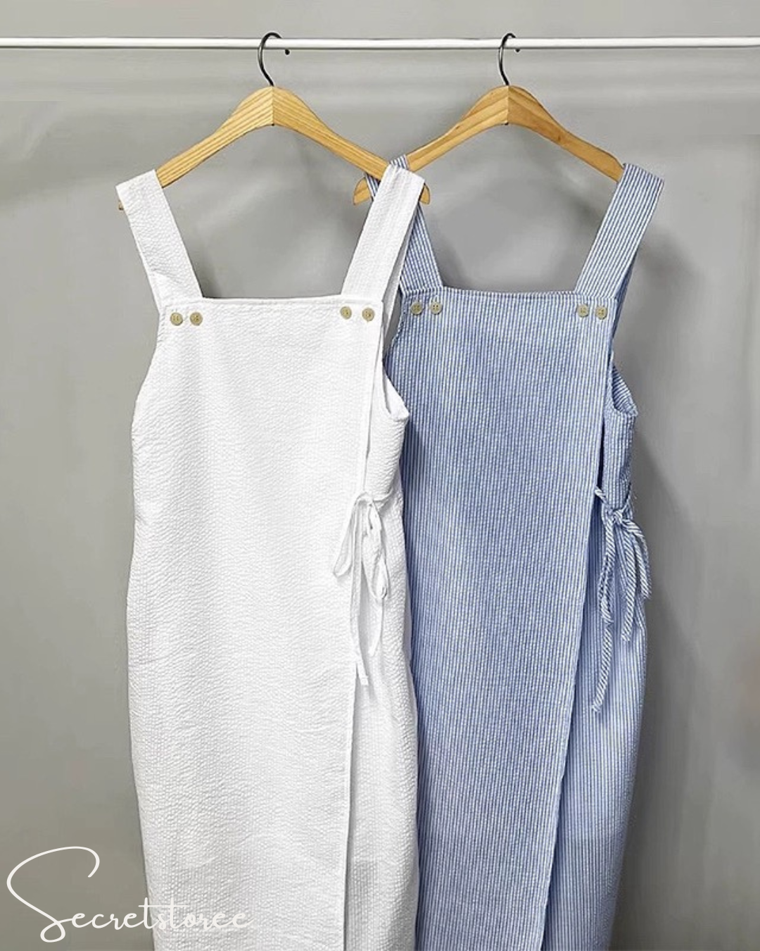 🇰🇷Korea|Vertical Striped Apron Style Dress (2 Colors)
★ Product Code 🔎 SS-kb1b041901