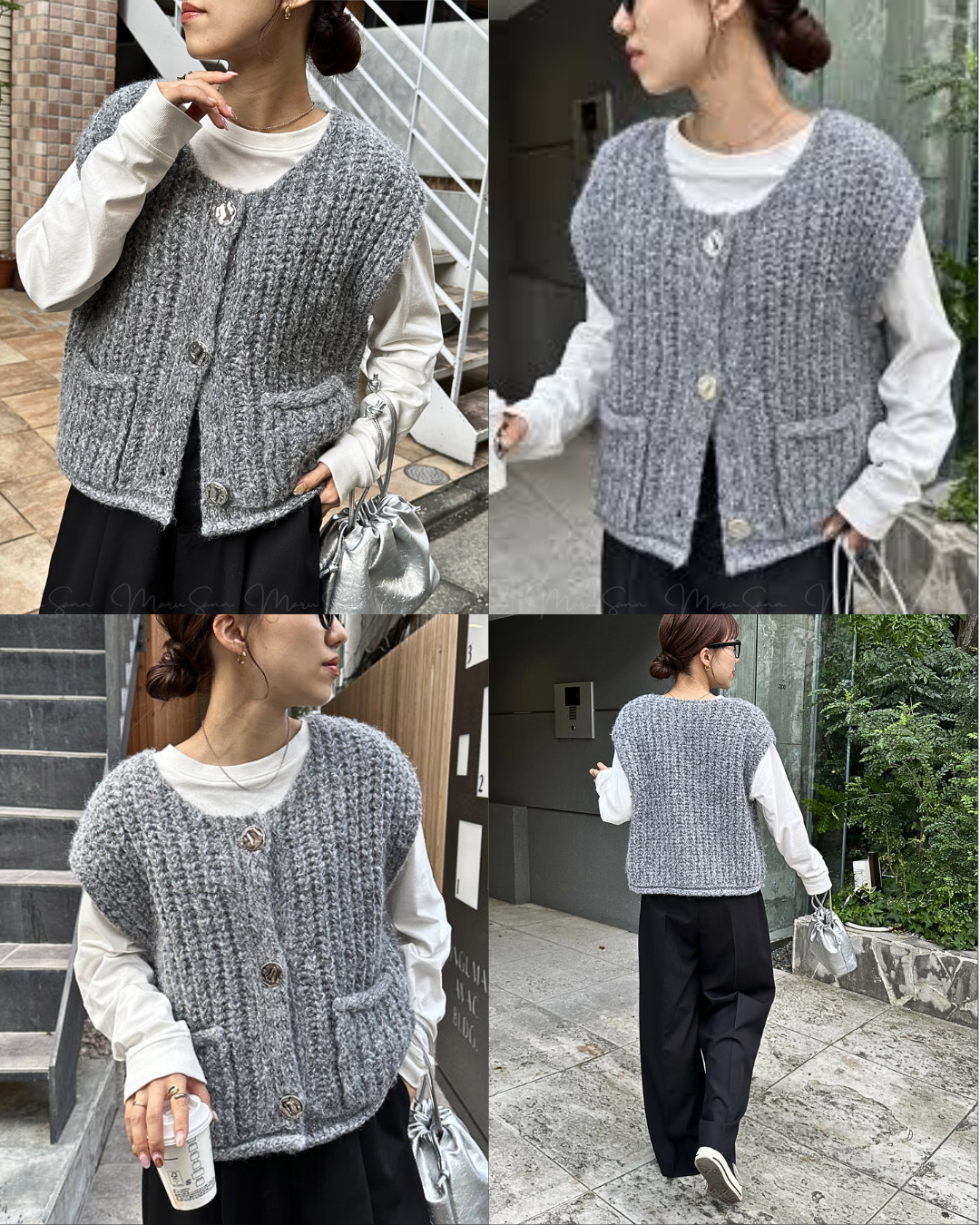 🇯🇵 JAPAN ♥ Big Button Vest with Pockets ♥ 超大鈕扣針織背心外套 🔎 ɪᴛᴇᴍ ɴᴏ.: SS-JRA0019