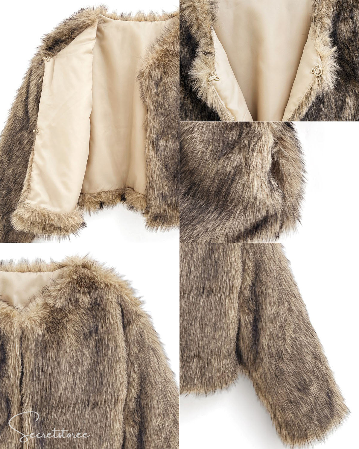 🇯🇵Japanese mixed color stylish fur short coatMixed ecofur short length jacket 🔎 ɪᴛᴇᴍ ɴᴏ.: SS-jgkd1020