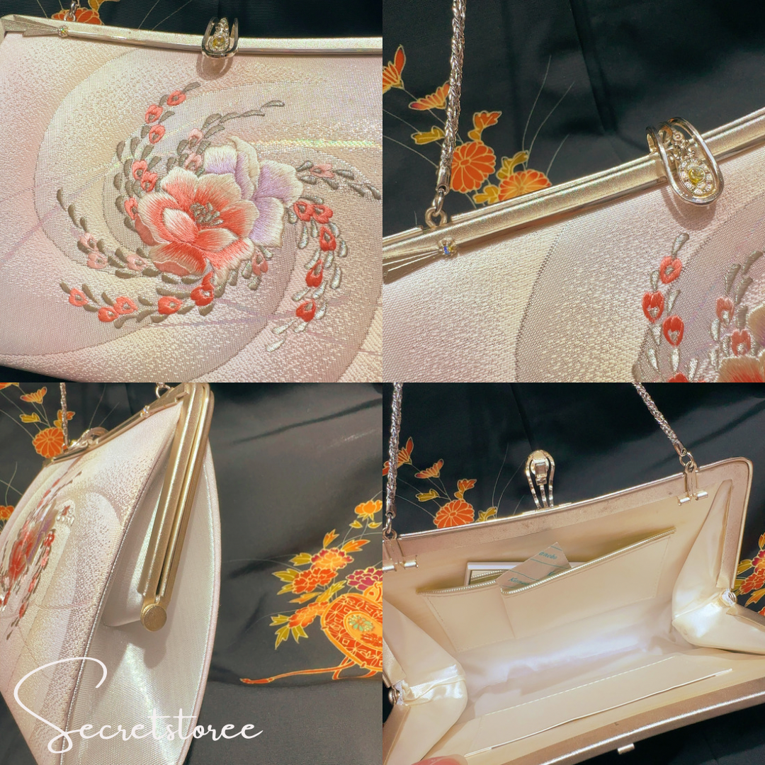 🇯🇵日本古著|金襴錦織西陣織和裝手袋 口金包 🔎ss-vin016