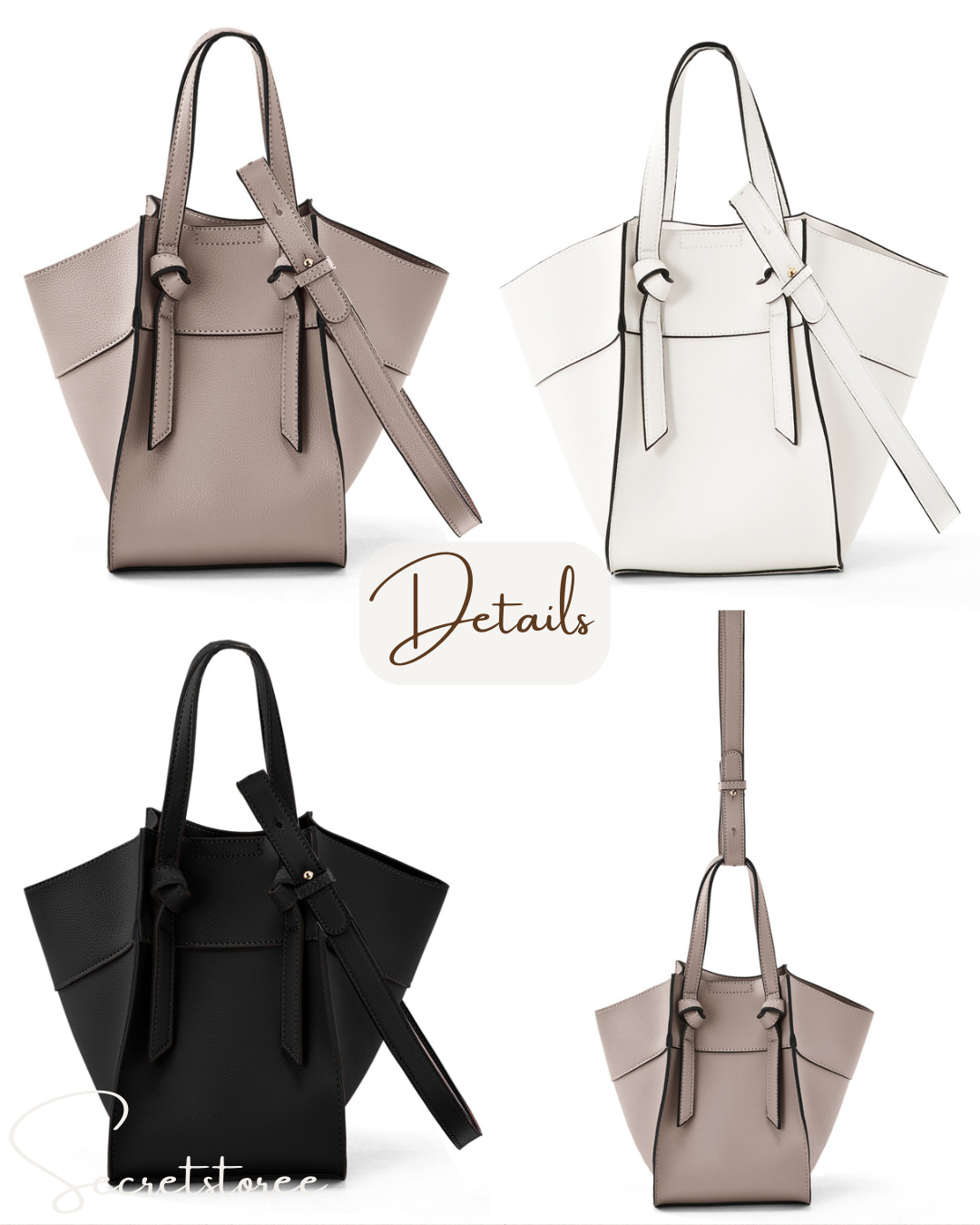 🇯🇵Japan|3way Color Matching Knotted Handle Leather Handbag SS-tr228a00