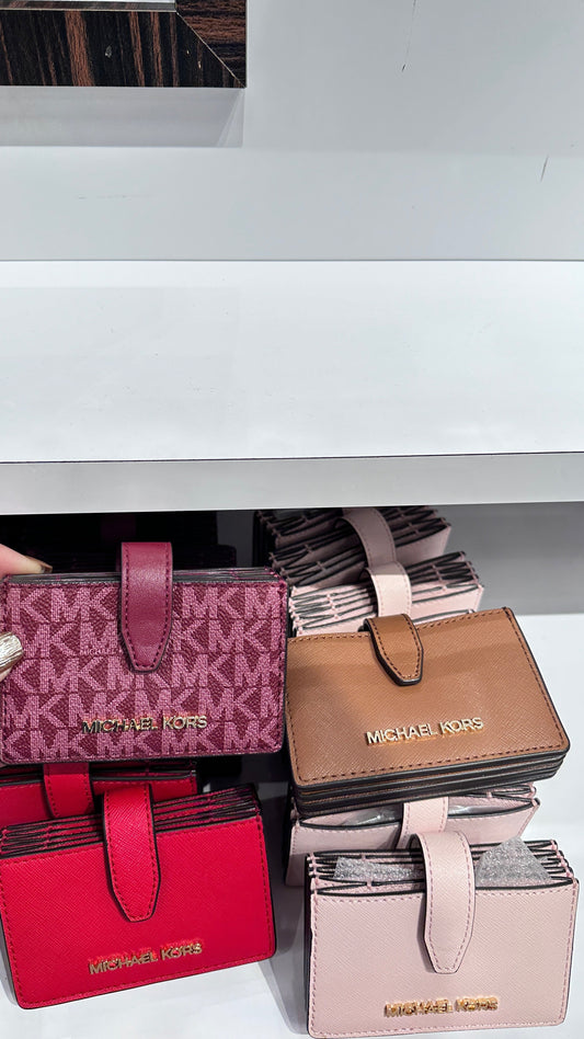 (14/8截單|專門店4折)MICHAEL KORS Jet Set Travel Medium Saffiano Leather Accordion Card Case