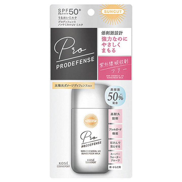 🇯🇵Japan KOSE Suncut ProDefense Non-Chemical UV Sunscreen Milk 60ml Effective protection non-chemical sunscreen milk SPF50+ PA++++