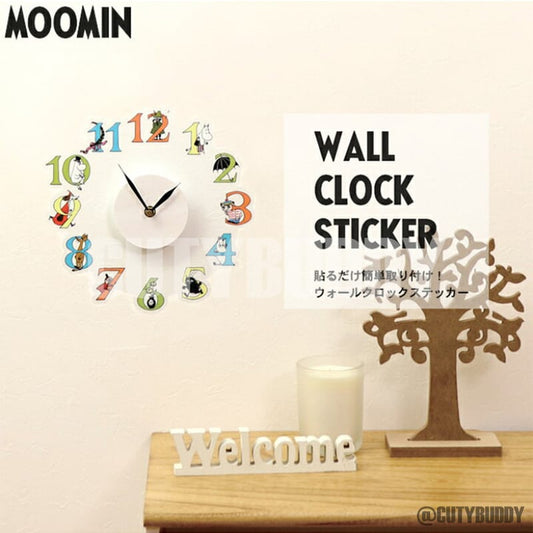 🇯🇵Japanese MOOMIN Sticker Clock wall sticker clock ムーミンウォールクロックステッカー