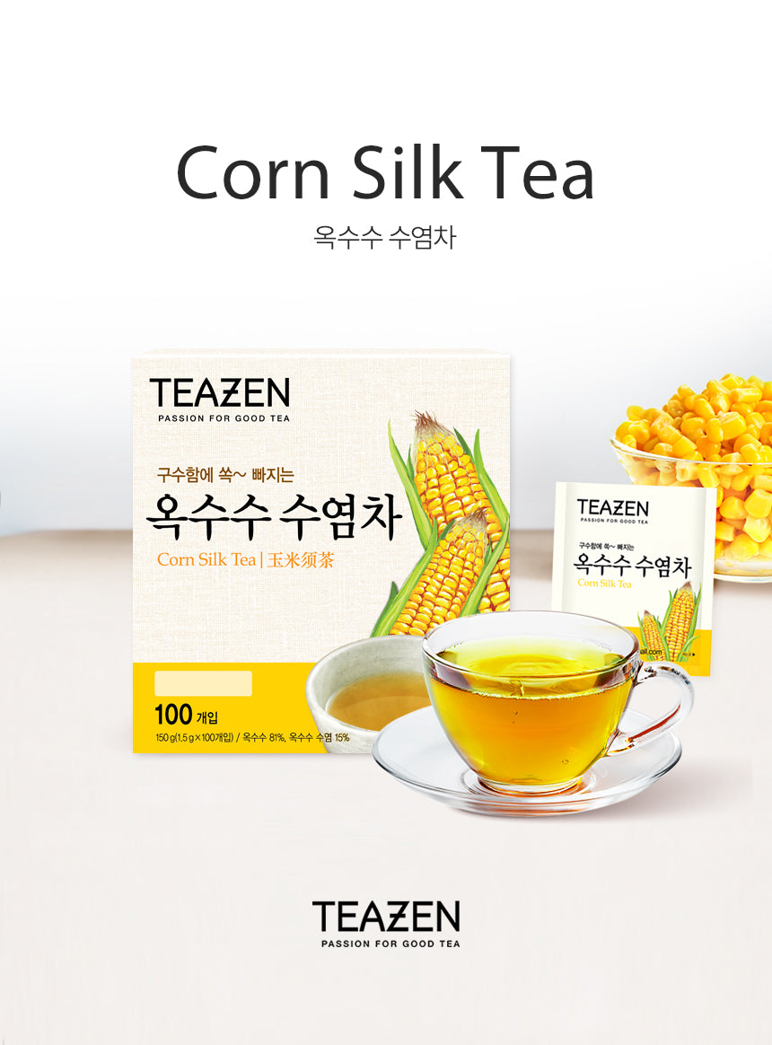 🇰🇷韓國|去水腫去濕氣,防止便秘,輕鬆有減肥效果|TEAZEN 粟米鬚茶100包(勁量裝) Corn Silk Tea 간편한 티백형 옥수수수염차