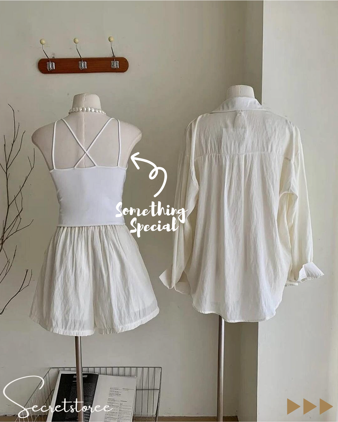 🇰🇷Korean cotton and linen casual three-piece set (3 colors)
★ Product Code 🔎 SS-sb13838