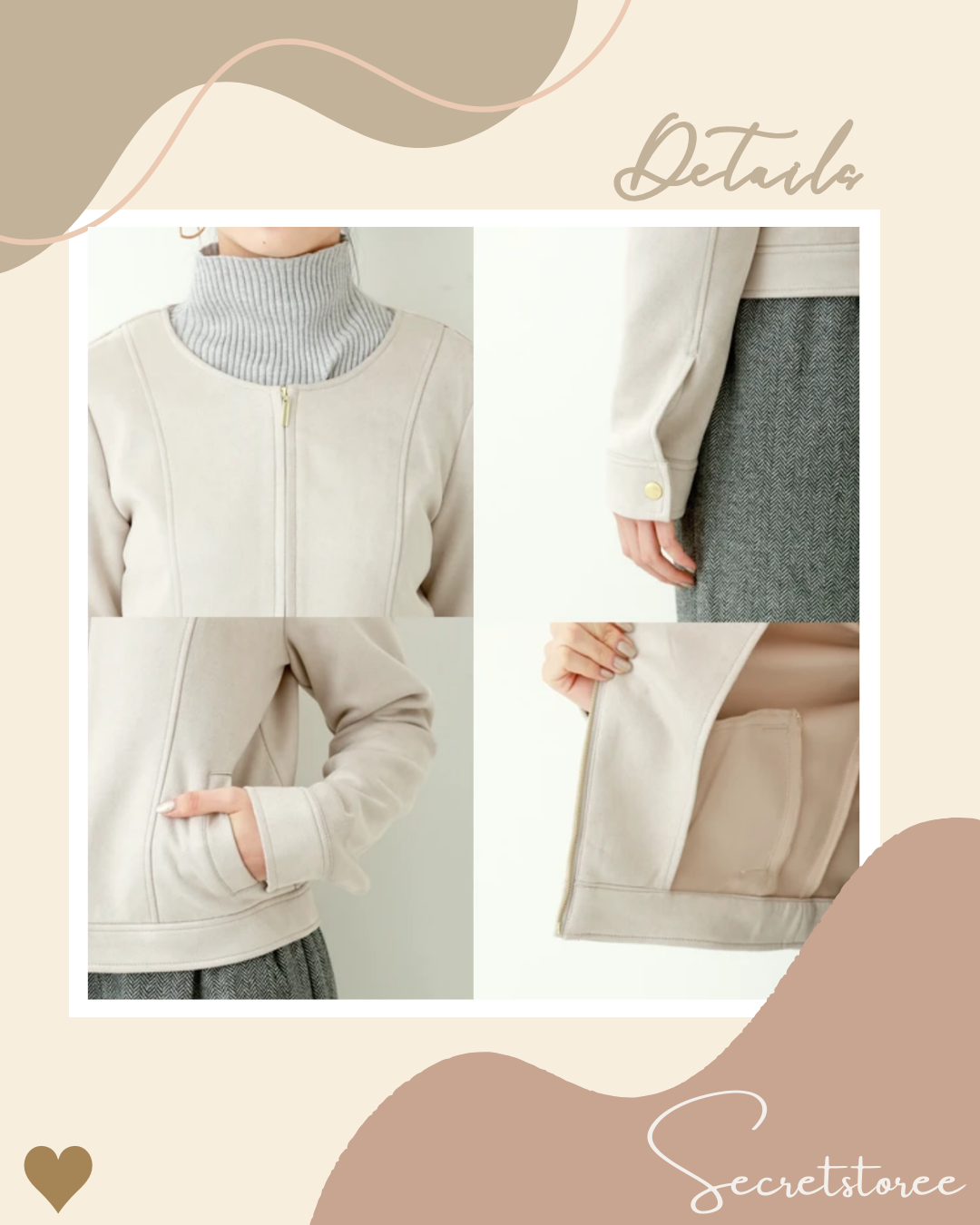 🇯🇵Japan|Suede Collarless Jacket (4 Colors) SS-sw3-25833