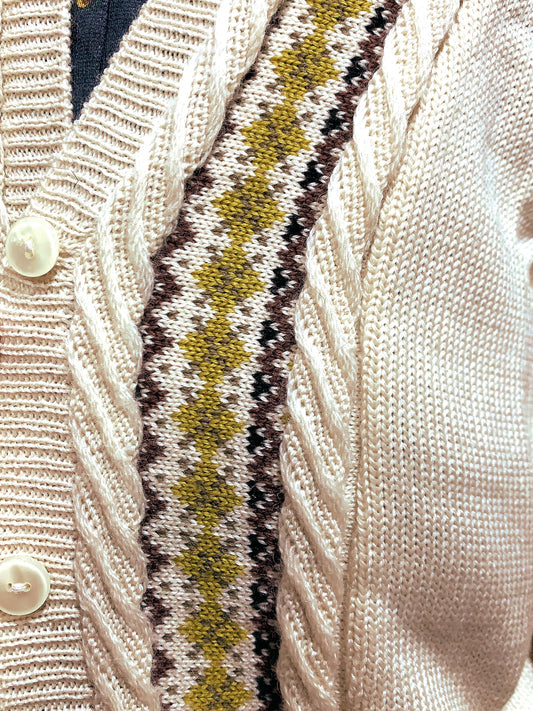 🇯🇵日本古著|簡約斯文菱形針織外套 🔎ss-vin003