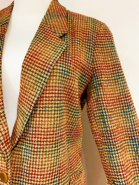 🇯🇵日本古著|VintageClothes - 細彩色格紋羊毛西裝套裝 suit 🔎 ss-vin389