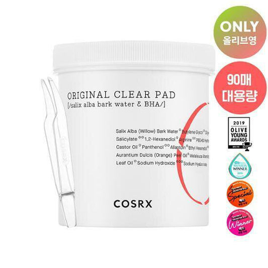🇰🇷韓國 COSRX BHA水楊酸去角質棉片 One Step Pad 紅色Clear Pad 90片增量裝 원스텝 오리지널 클리어 패드 원스텝 그린 히어로 카밍 패드