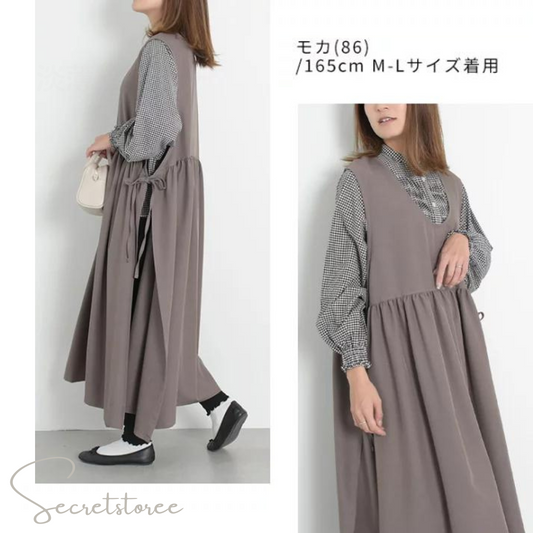 🇯🇵Japan|Side Bow 2-way Oversized Swing Dress (2 Colors)🔎 SS-63-3091