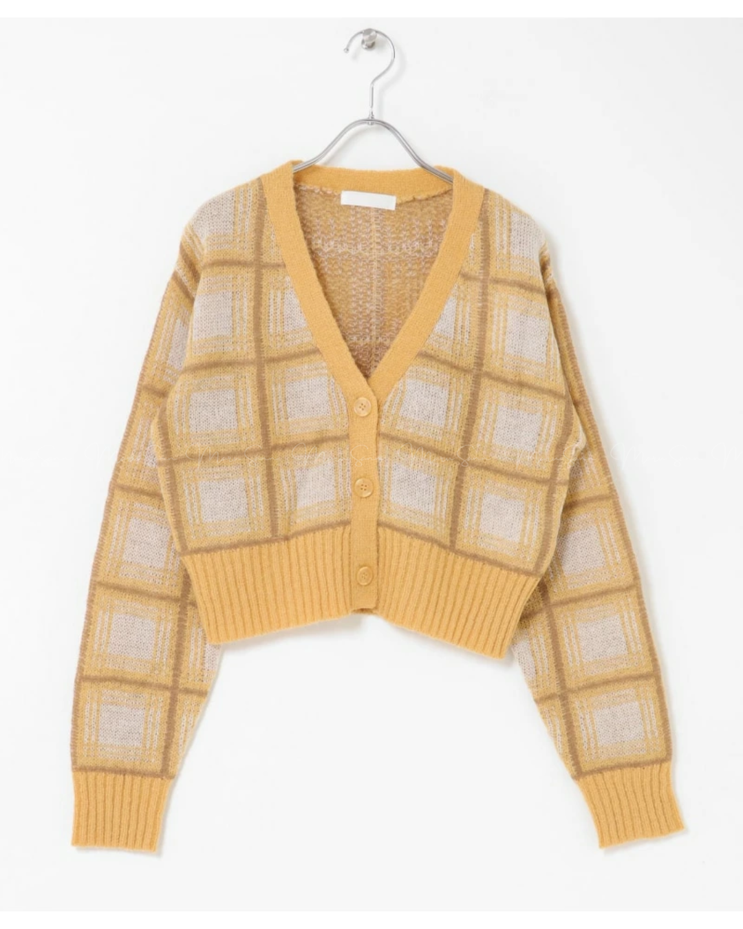 🇯🇵 JAPAN ♥ Mohair Check Cropped Cardigant 毛海格紋短版開襟衫 🔎 ɪᴛᴇᴍ ɴᴏ.: SS-jrqh1015