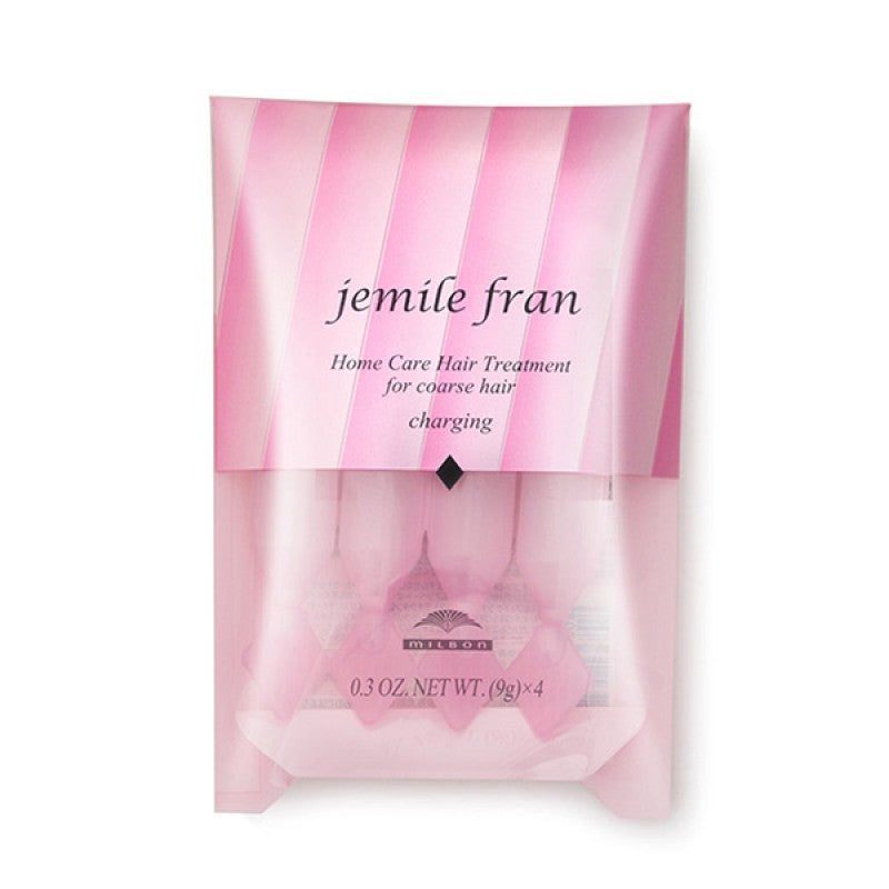 🇯🇵日本|獲得用家一致好評|MILBON Jemilefran深層滋養髮膜(9g x 4) Milbon Jemile fran Home Care Hair Treatment (Pink-Diamond) ミルボン ジェミールフラン ダイヤチャージング