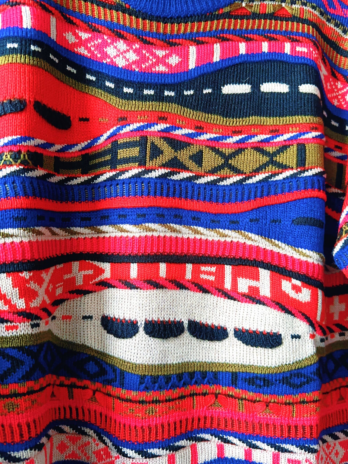 🇯🇵日本古著|VintageClothes - 圖騰苦瓜紋冷衫 sweater 🔎 ss-vin384