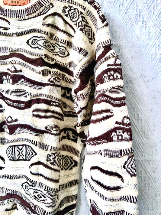 🇯🇵日本古著| VintageClothes - 古瓜紋冷衫 Notorious Sweater Coogi style 🔍ss-vin388