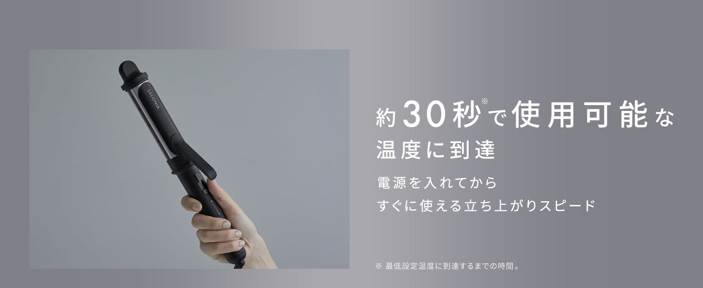 🇯🇵日本 ♡ SALONIA Premium Line Smooth Shine Curl Hair Iron 絲滑順亮捲髮棒 32mm SAL23106BK