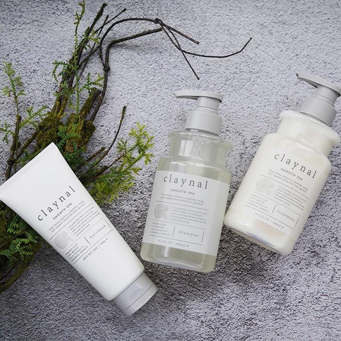 🇯🇵日本 CLAYNAL Smooth Spa 氨基酸有機白泥 洗髮 護髮 髮膜 クレイナル シャンプー トリートメント ヘアマスク