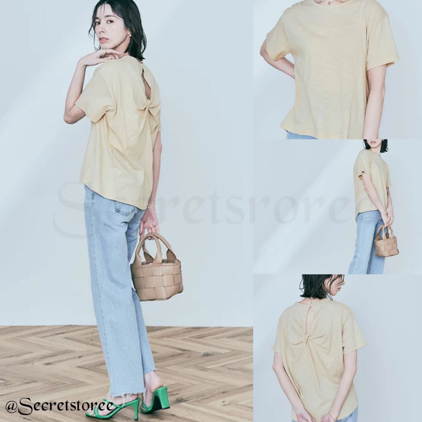 🇯🇵Japan|Back Twist Cotton Top (4 Colors) SS-kmt0050smc