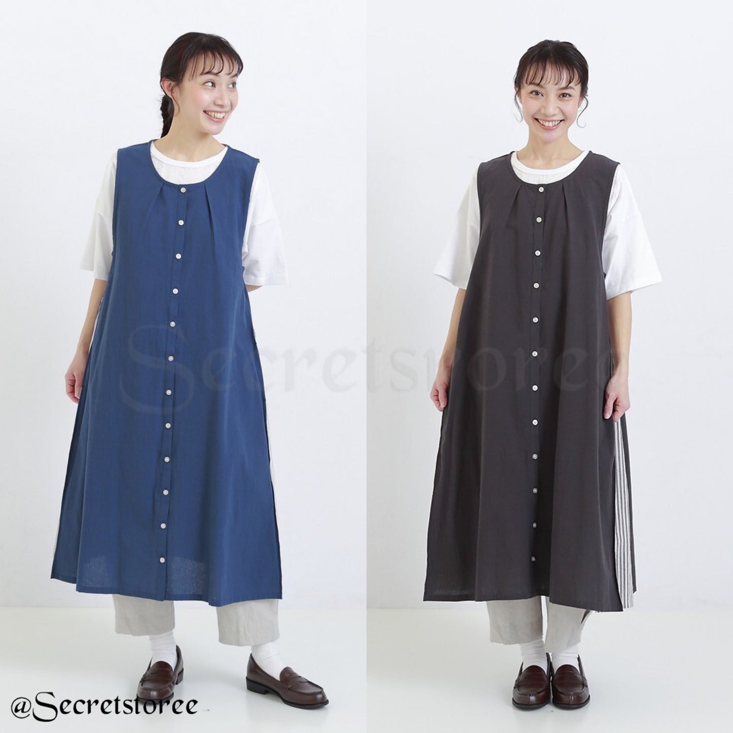 🇯🇵日本|長背心型拼接連身裙 Cotton-layered one piece レイヤード風 ワンピース