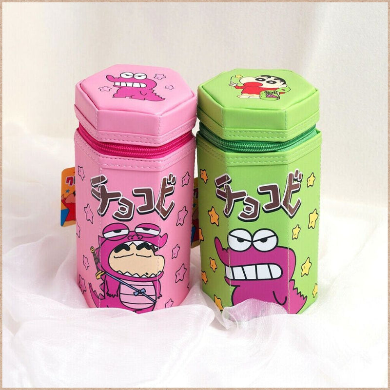 🇯🇵Japanese Crayon Shin-chan Pen Pouch Crayon Shin-chan Pen Pouch - Chocolate Cake Hexagonal Type (2 styles) クレヨンしんちゃんチョコビ type ペンポーチグリーン