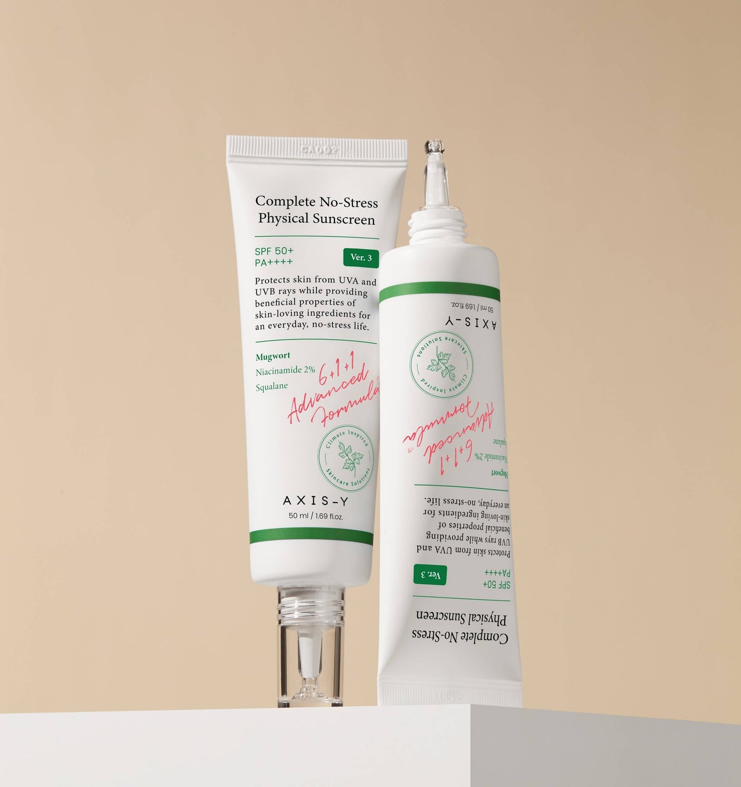 🇰🇷Axis-y No Stress Physical Sunscreen from Korea | Natural, pure physical sunscreen against UVB and UVA | Stress-free physical sunscreen SPF50+ PA++++