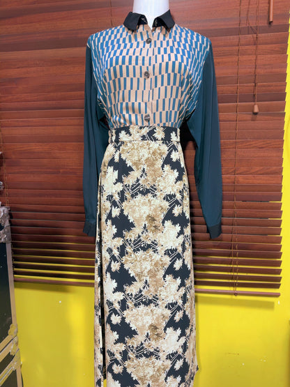 🇯🇵JAPAN Vintage ♡ Clothes(Top/Shirt/Coat/Skirt/Pants/Dress)｜ 🇯🇵日本古著 ♡ 衣服(上衣/花恤/外套/半身裙/褲/連身裙)｜復古矩形花恤 & 斯文花裙 🔎ss-vin24 & ss-vin21