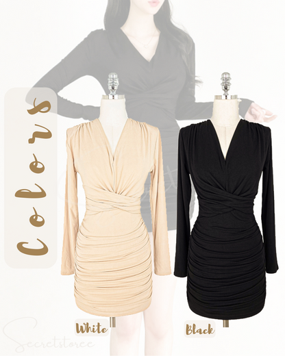 🇯🇵日本｜性感顯瘦修腰扭褶洋裝（2色入）one-piece
★ 產品編號🔎 SS-s2fg1717