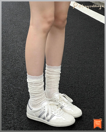🇯🇵日本 ♥
ADIDAS SAMBA OG 2026年限定 Sneakers
白珠光蕾絲灰銀 銀蔥 奶油白 平底女鞋