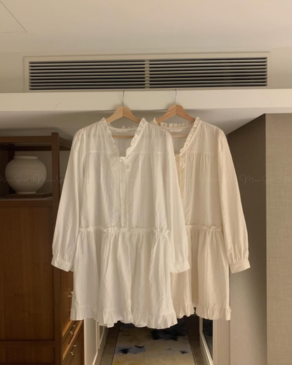 🇰🇷KOREA 
♥ 仙女感滿滿棉麻連身裙（2色入） SS-KSS99182518