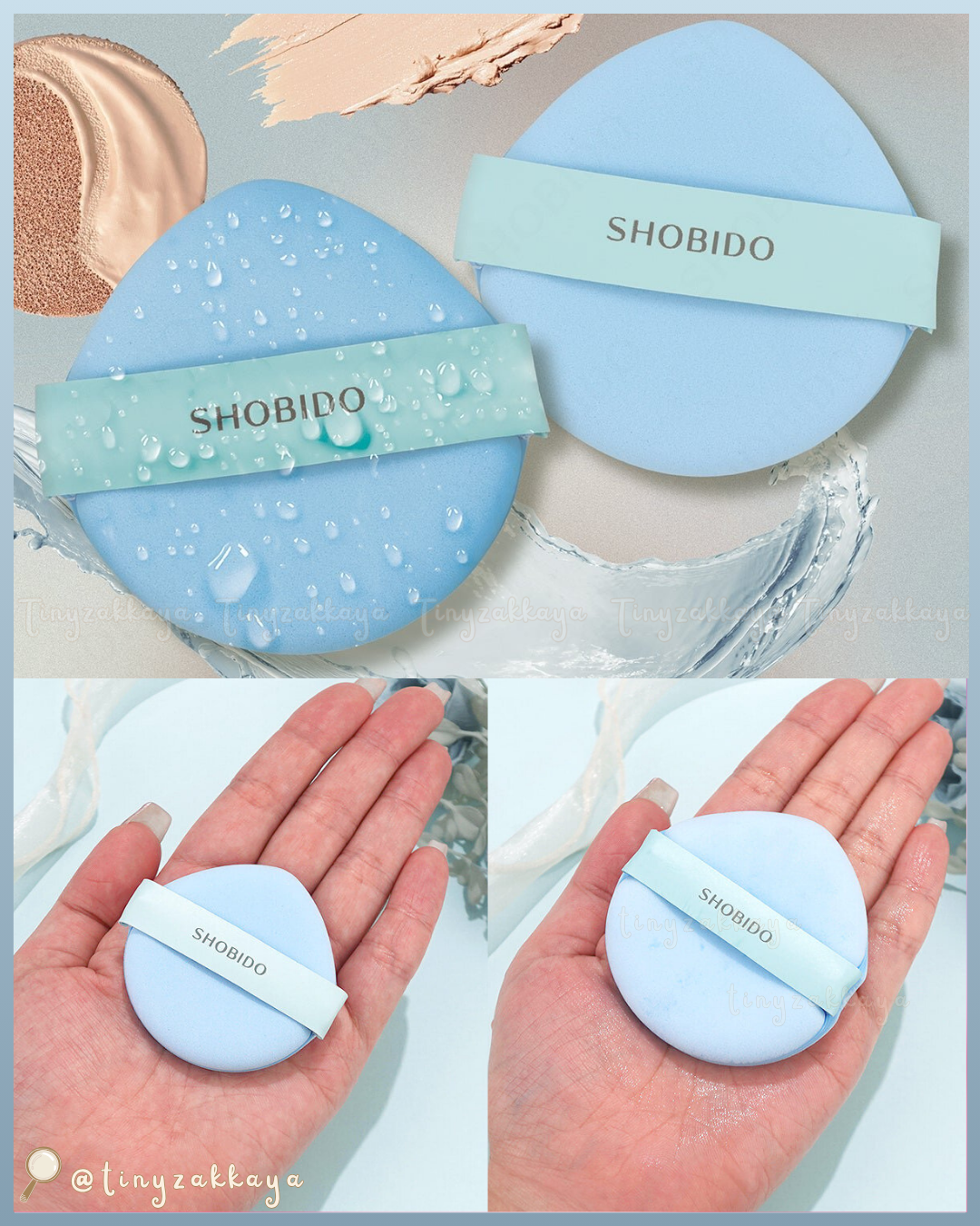 🇯🇵JAPAN ♥ SHOBIDO Wet＆Dry Puff 粧美堂 乾濕兩用粉撲 メイクアップパフ