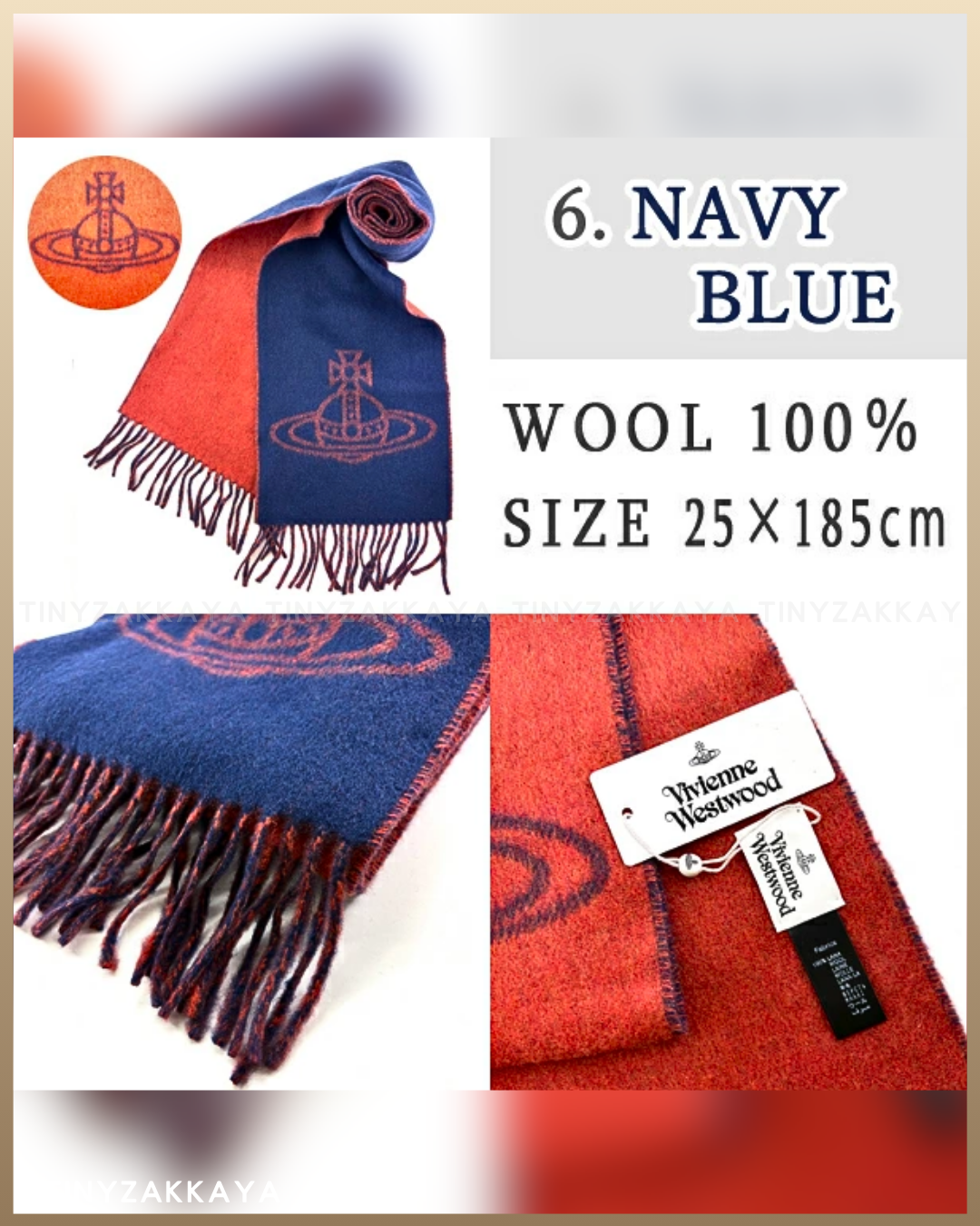 🇯🇵JAPAN ♥ 日本版Vivienne Westwood Double Logo Scarf復古風羊毛雙面頸巾披肩 \ 100% 羊毛製成，保暖又百搭 /