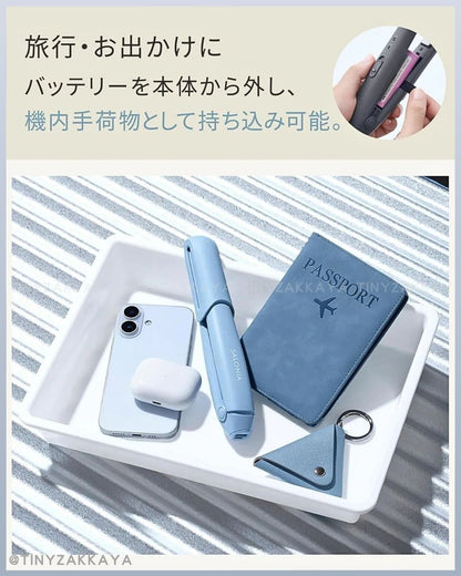 🇯🇵JAPAN ♥ SALONIA Cordless Hair Straightener 無線便攜直髮夾12mm \ 等到了SALONIA的無線離子夾！電池可拆可上飛機✈️ / サロニア コードレス ストレートアイロン 12mm ヘアアイロン モバイルバッテリー