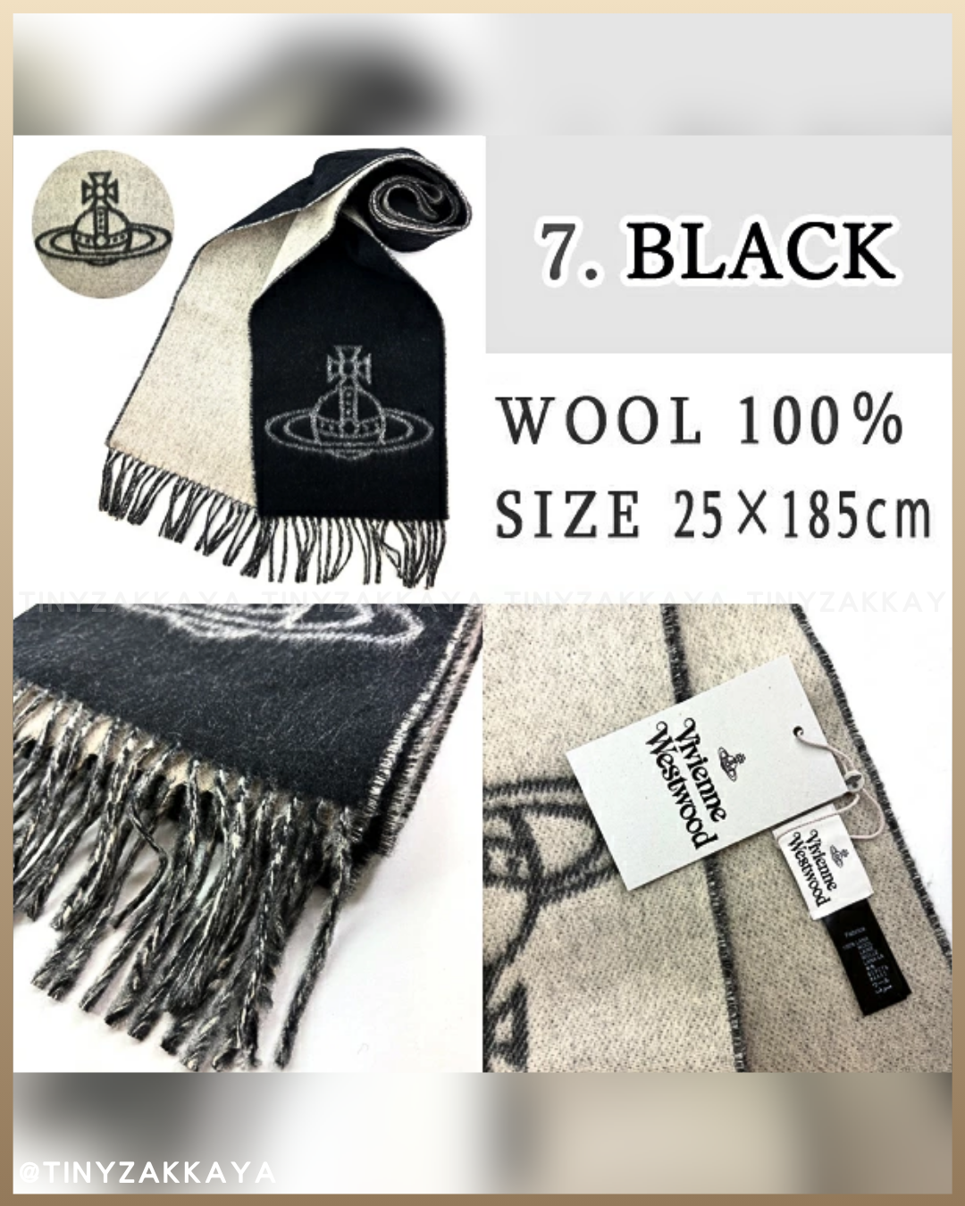 🇯🇵JAPAN ♥ 日本版Vivienne Westwood Double Logo Scarf復古風羊毛雙面頸巾披肩 \ 100% 羊毛製成，保暖又百搭 /