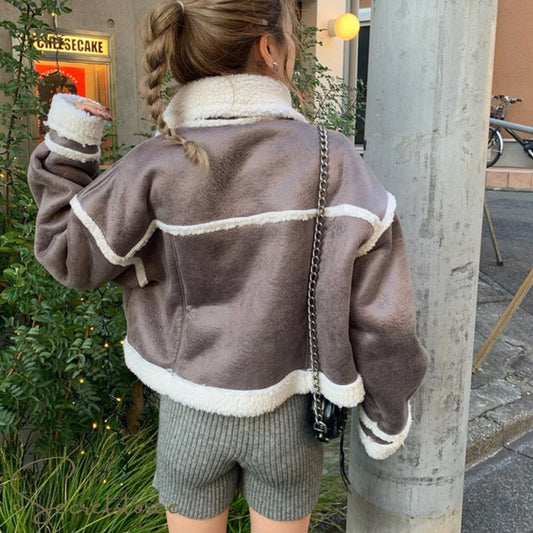 🇯🇵Japanese Faux shearling riders jacket artificial sheepskin rider jacket🔎 ɪᴛᴇᴍ ɴᴏ.：SS-jgk9178d0 