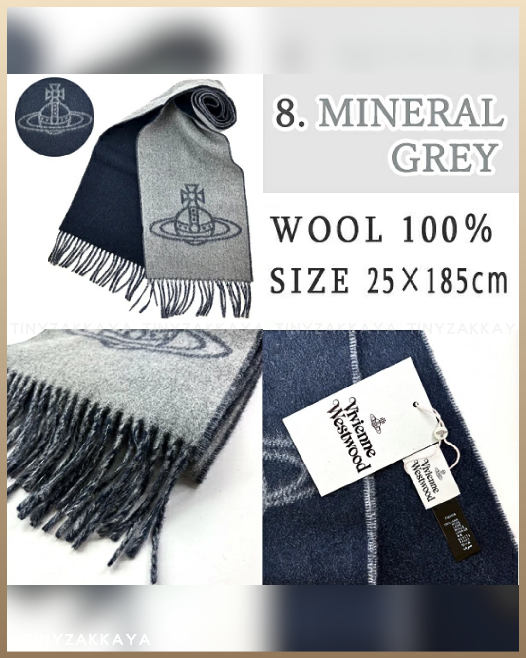 🇯🇵JAPAN ♥ 日本版Vivienne Westwood Double Logo Scarf復古風羊毛雙面頸巾披肩 \ 100% 羊毛製成，保暖又百搭 /