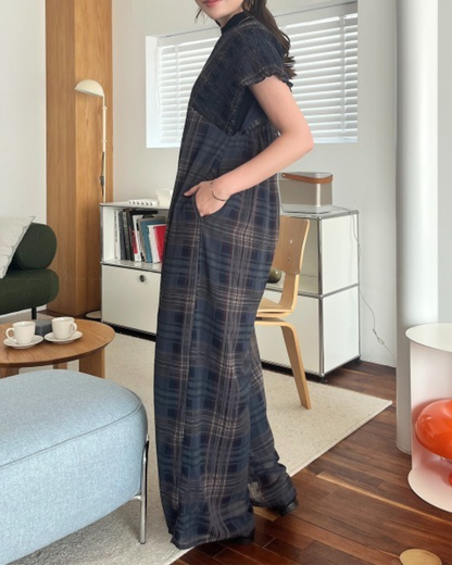 (UK🇬🇧)🇯🇵 JAPAN ♥ Rejoule Checkered Shirred Overalls ♥ Rejoule 格紋褶皺連身褲  🔎 ɪᴛᴇᴍ ɴᴏ：SS-JSR256510440