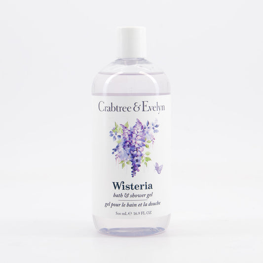 🌍歐美 ♥ CRABTREE & EVELYN Wisteria Bath & Shower Gel 500ml (爽身粉味) 紫藤花沐浴露和沐浴露 16.9盎司