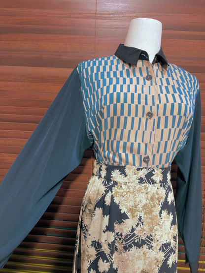 🇯🇵JAPAN Vintage ♡ Clothes(Top/Shirt/Coat/Skirt/Pants/Dress)｜ 🇯🇵日本古著 ♡ 衣服(上衣/花恤/外套/半身裙/褲/連身裙)｜復古矩形花恤 & 斯文花裙 🔎ss-vin24 & ss-vin21