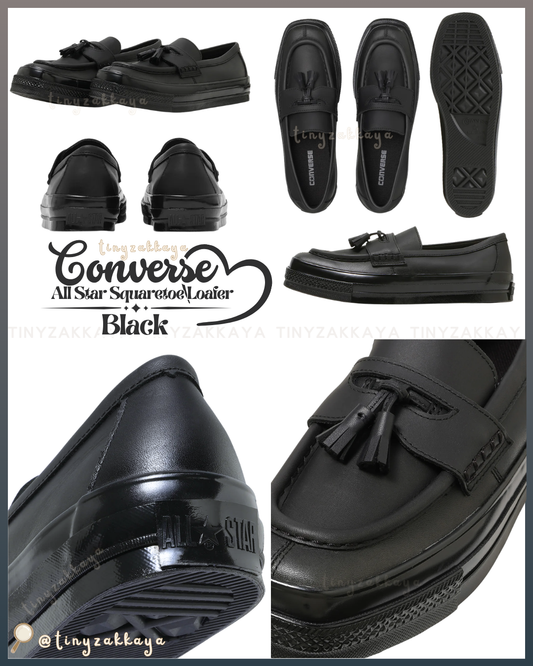 🇯🇵日本限定 ♥ CONVERSE All Star Squaretoe Loafer 方頭皮革流蘇樂福鞋 \ 舒服好行！經典方頭設計，瞬間拉高穿搭的辨識度 /