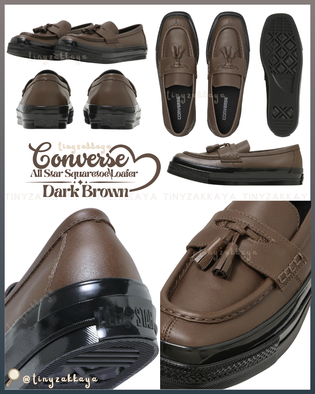 🇯🇵日本限定 ♥ CONVERSE All Star Squaretoe Loafer 方頭皮革流蘇樂福鞋 \ 舒服好行！經典方頭設計，瞬間拉高穿搭的辨識度 /