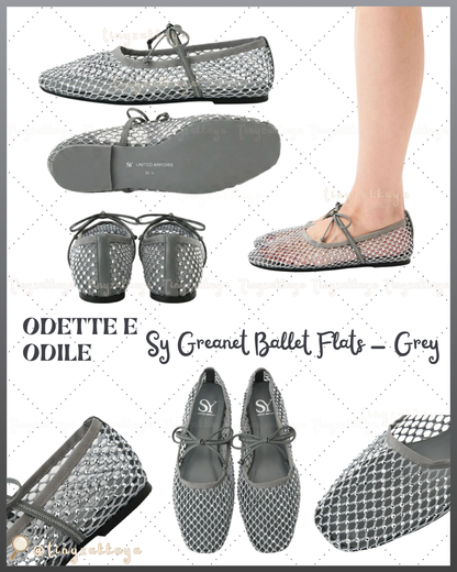 🇯🇵JAPAN ♥ UNITED ARROWS ODETTE E ODILE Sy Greanet Ballet Flats (BALE FLT10) 水鑽漁網紗芭蕾舞鞋