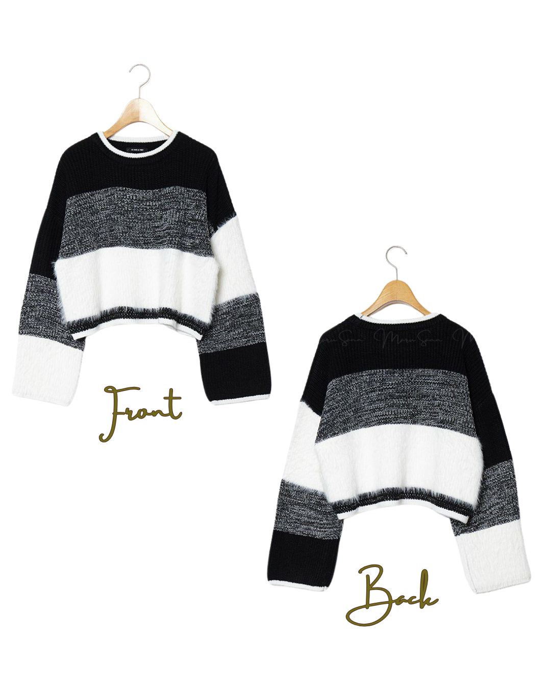 🇯🇵 JAPAN ♥ AS KNOW AS PINKY Feather yarn gradient knit sweater 羽毛紗線針織短版漸層女款毛衣 (3色入)   🔎 ɪᴛᴇᴍ ɴᴏ.： SS-jspn0659